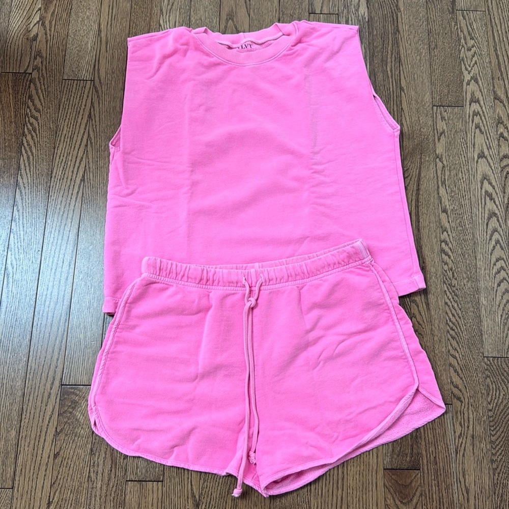 Velvet two piece short set